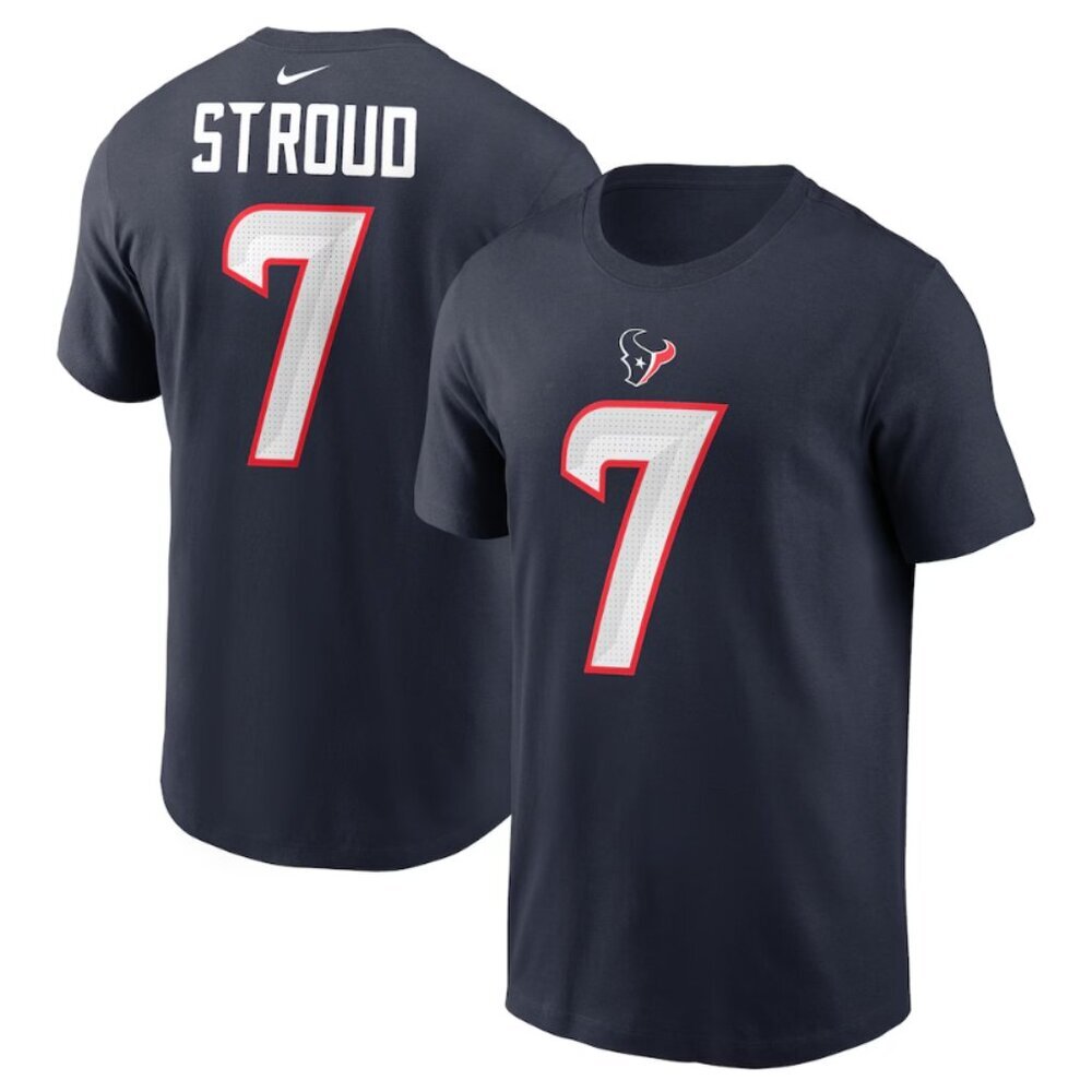 Nike C.J. Stroud Navy Houston Texans Player Name & Number T-Shirt